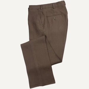 Brown Cocoa Linen Trouser