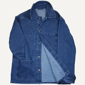Denim Medium Wash Cotton Work Jacket