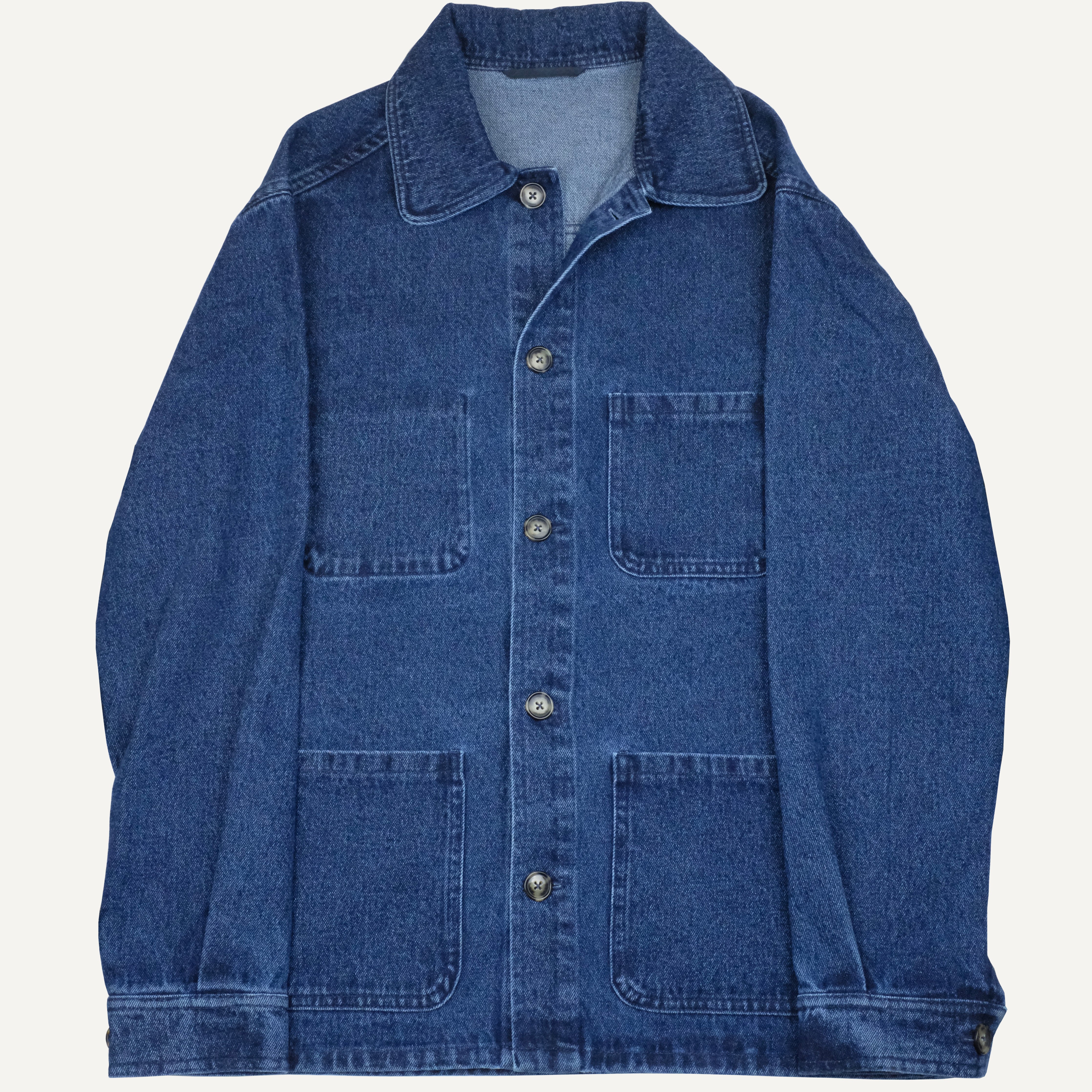 Denim Medium Wash Cotton Work Jacket