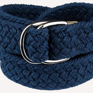 Navy Woven Cotton Belt