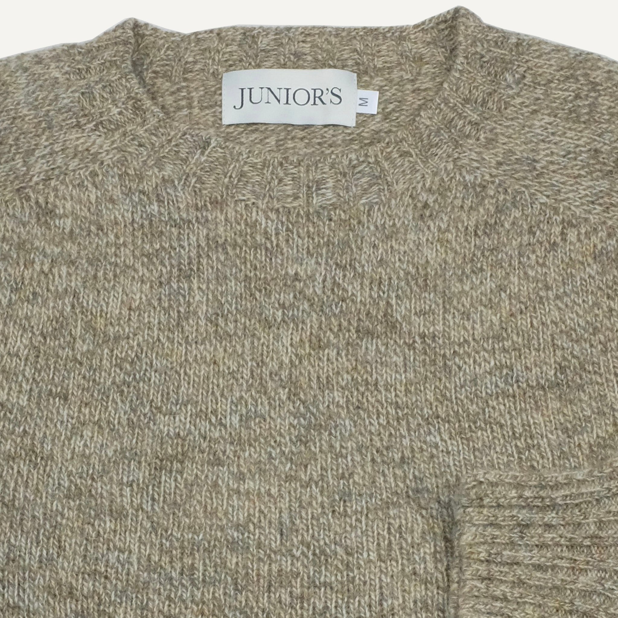 Mushroom Scottish Shetland Crewneck Sweater - Junior's