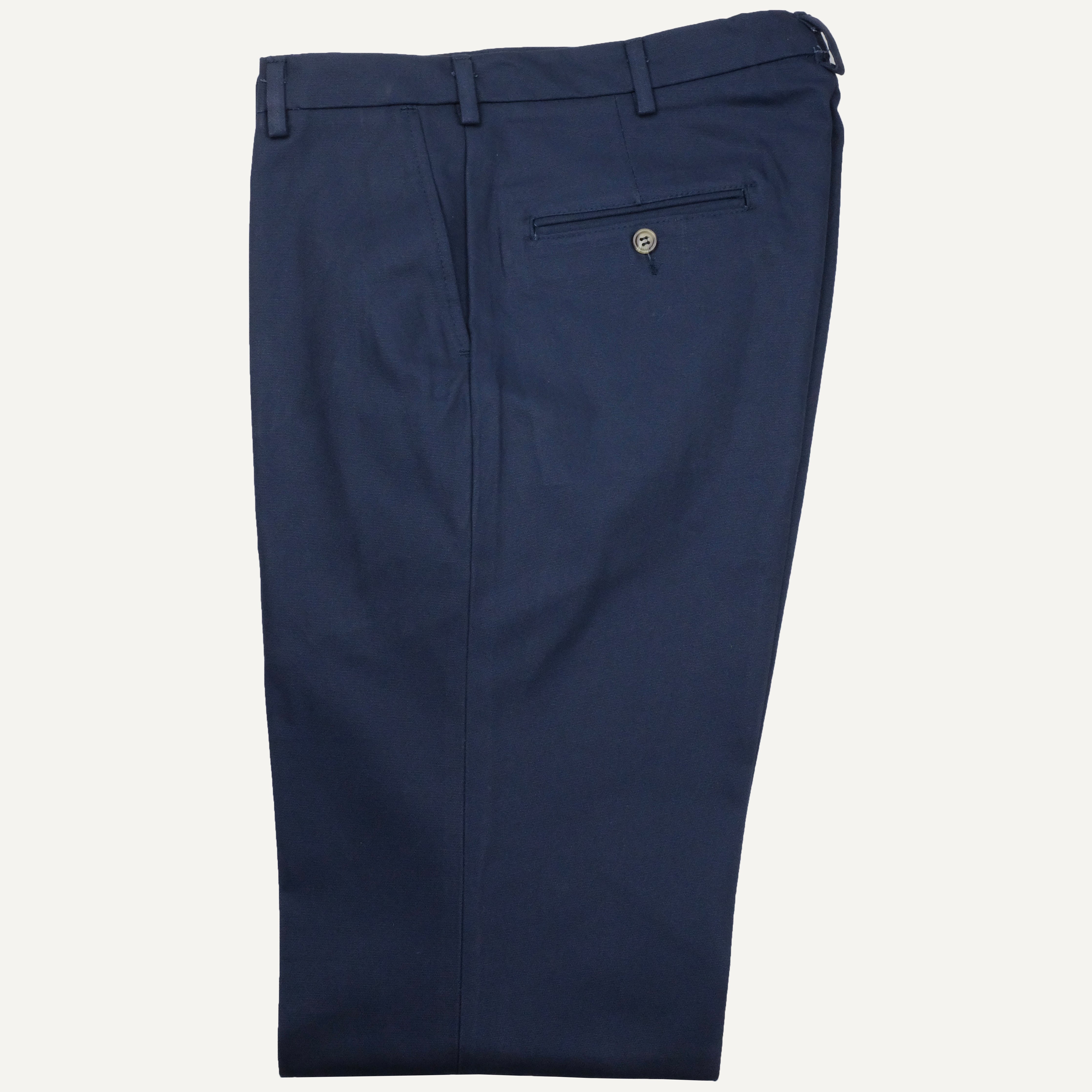 Navy Cotton Canvas Trouser