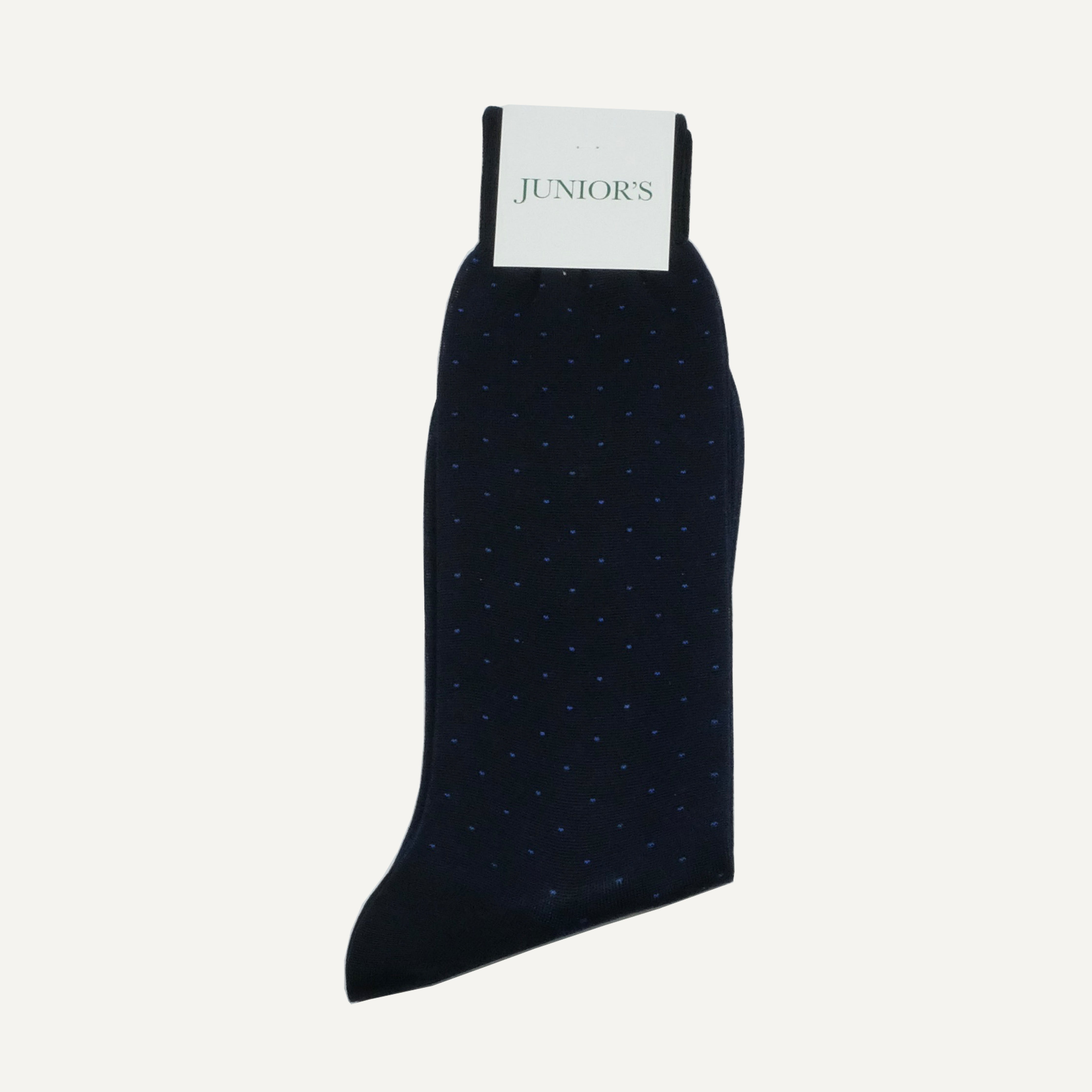 Navy Pin Dot Mid-Calf Sock