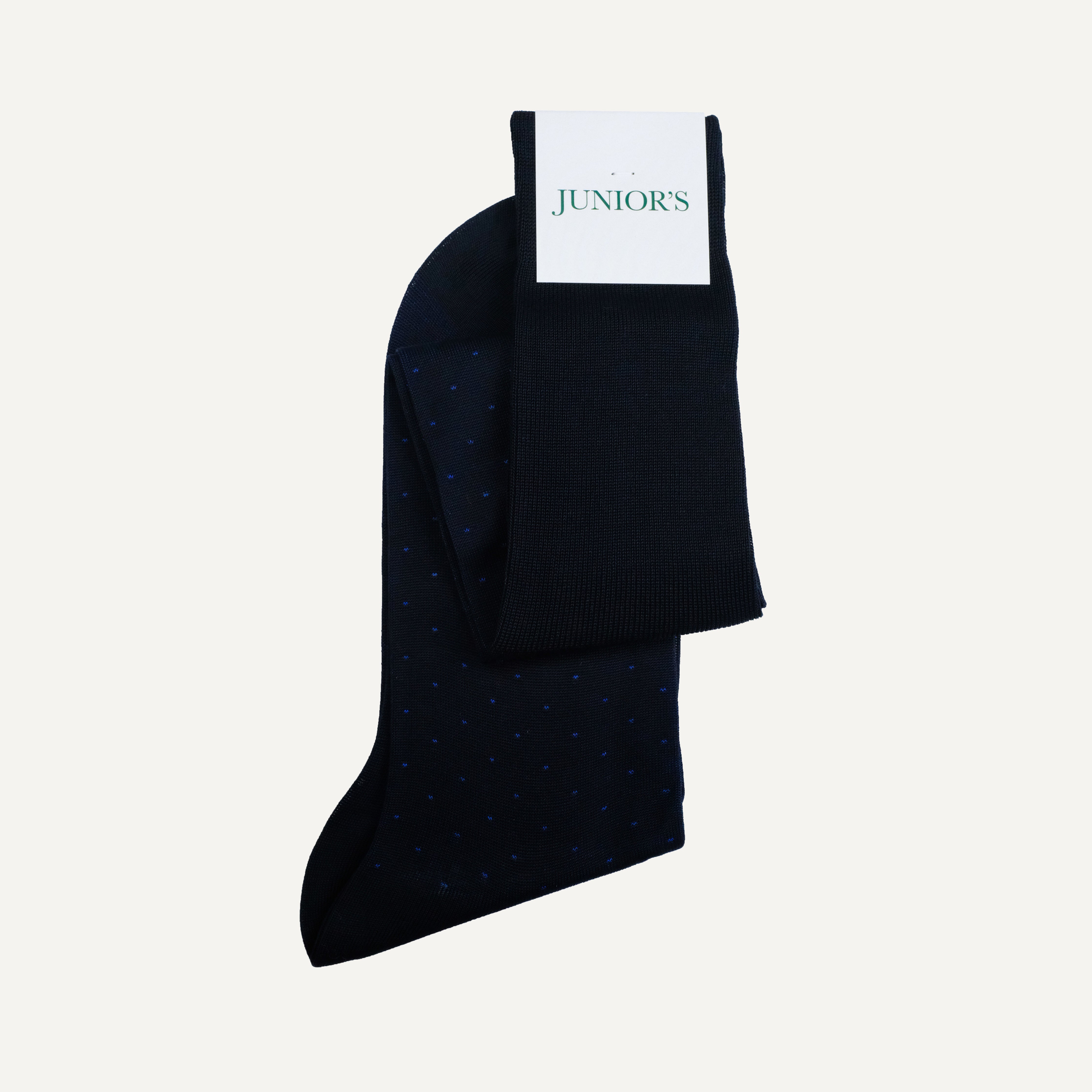 Navy Pin Dot Over-the-Calf Sock