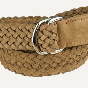 Snuff Suede Woven D-Ring Belt