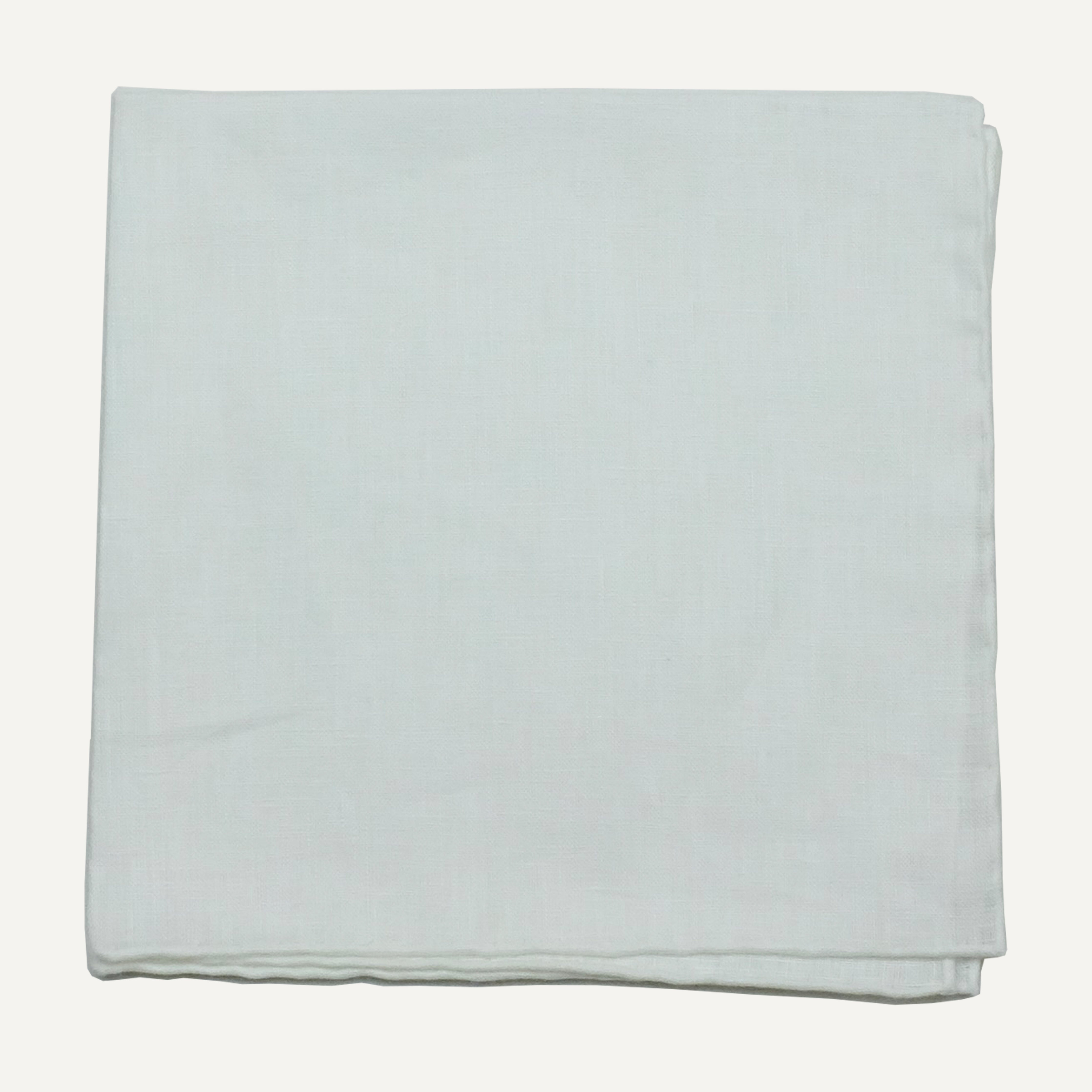 White Linen Pocket Square